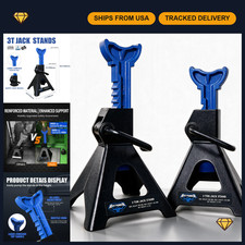 3 Ton Heavy Duty Jack Stands 6600 Lb Capacity Adjustable 11.2-16.8 For Suvs