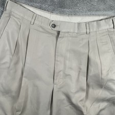 Vintage Chaps Ralph Lauren 36x30 (34x28) Men Pants Trousers Slacks Pleated Beige