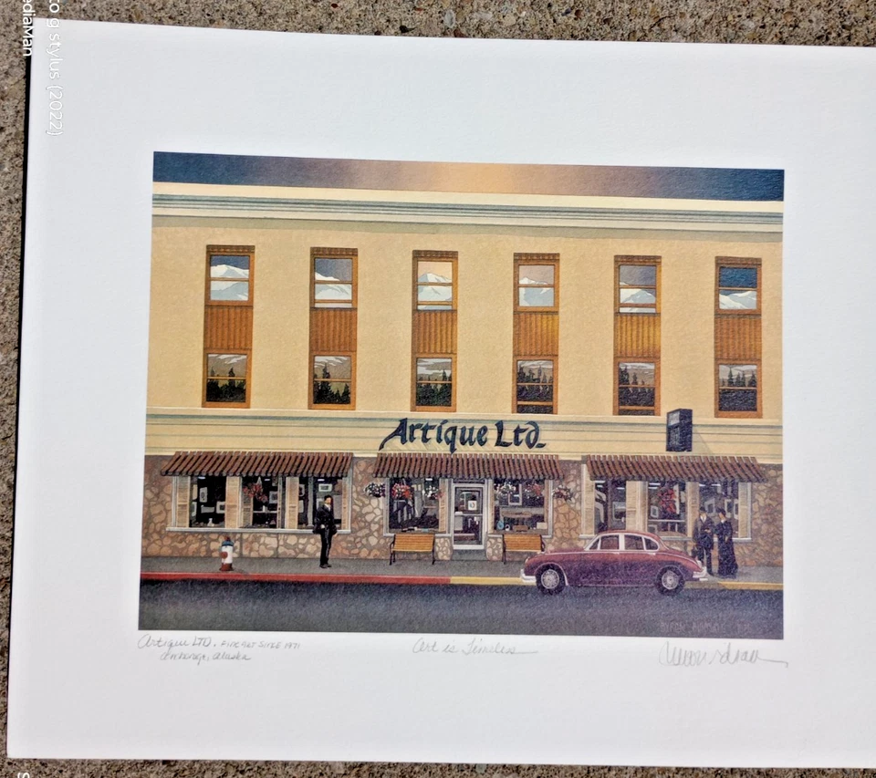 1986 14"/11" BYRON BIRDSALL SIGNED AP PRINT/LITHOGRAPH: ART IS TIMELESS ARTIQUE