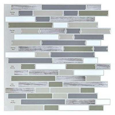 Art3d Peel and Stick Wall Tile 12''12'' Multi Color ART3D-PNSWALLTILE - 11pcs