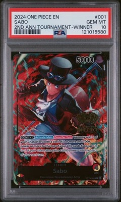 PSA10 2ND ANNIVERSARY SET サボ SABO One Piece ST13-001 Sabo 2nd Anniversary Tournament Winner Promo