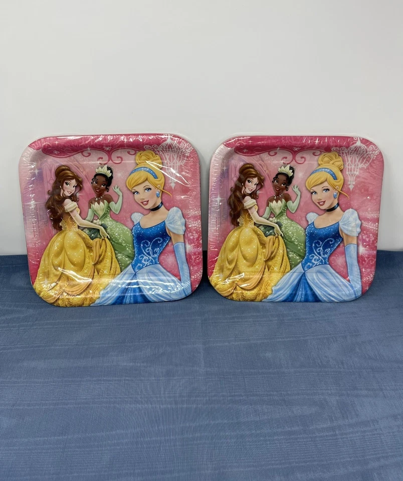 2 Packs DISNEY PRINCESS  DREAM PARTY 8 LUNCH PAPER PLATES---9" X 9"----    PARTY - Image 3 of 4