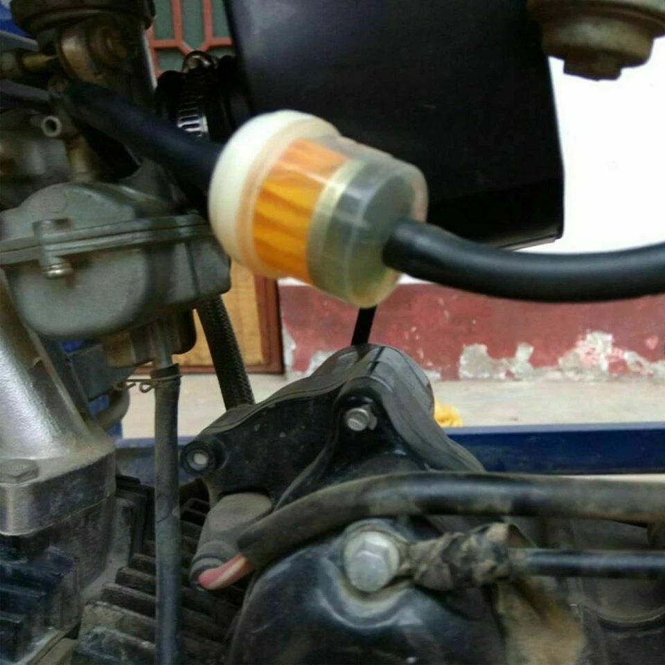 fit for 4pcs 1/4" 6-7mm Scooter Hose Inline Gas Oil Fuel Filter Small Engine - Image 2 of 4