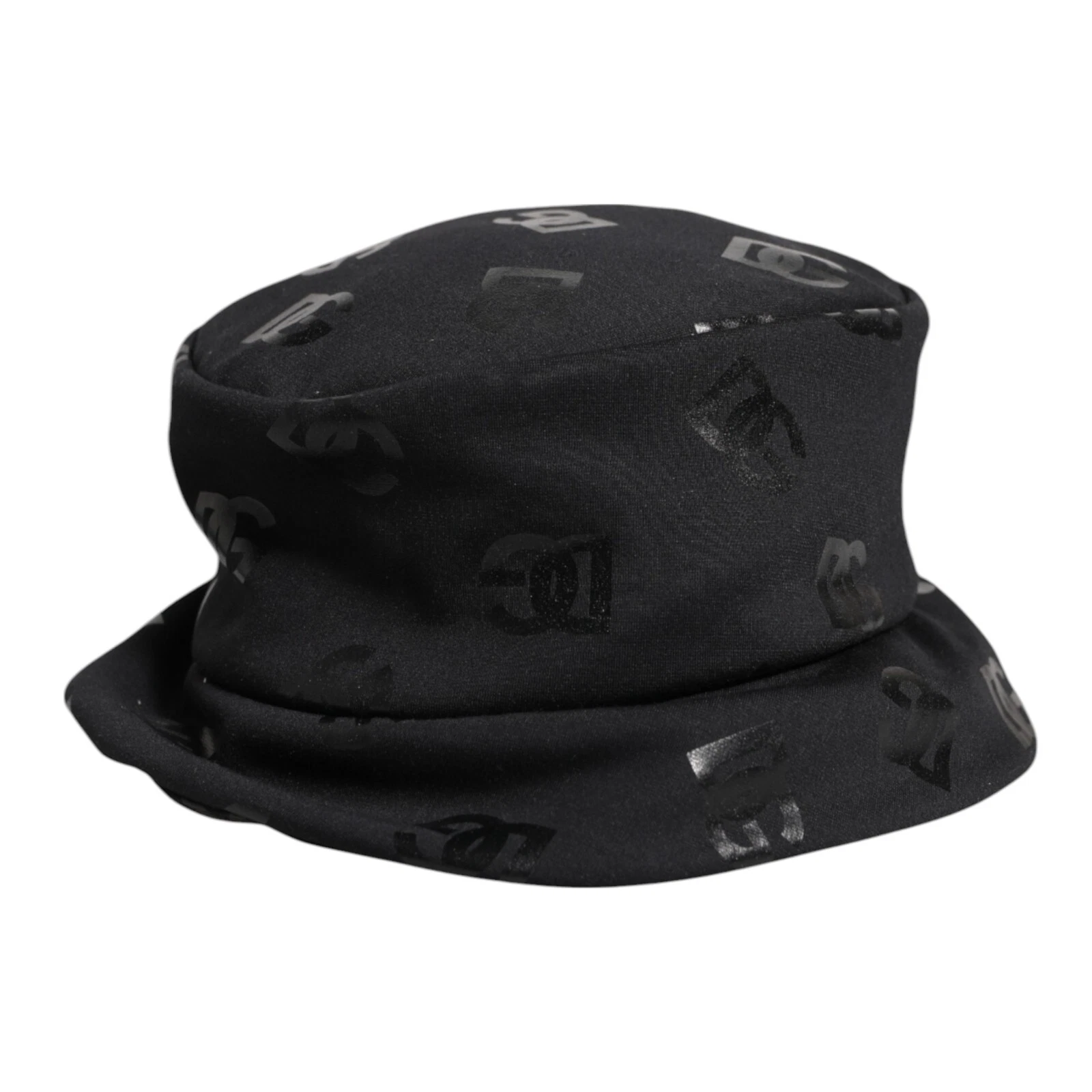 DOLCE & GABBANA Hat Black DG Monogram Polyester Jacquard Bucket 56 / XS 600usd