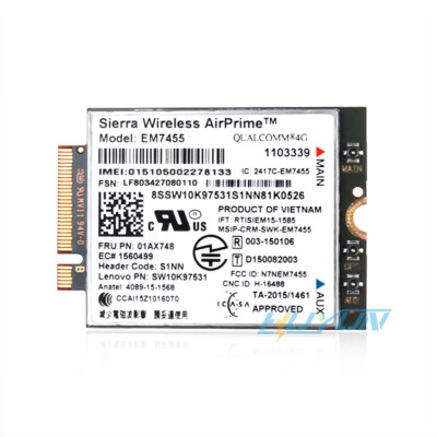 Lenovo Thinkpad X260 T460 P70 01AX748 Sierra EM7455 GOBI6000 4G LTE WWAN-Modul