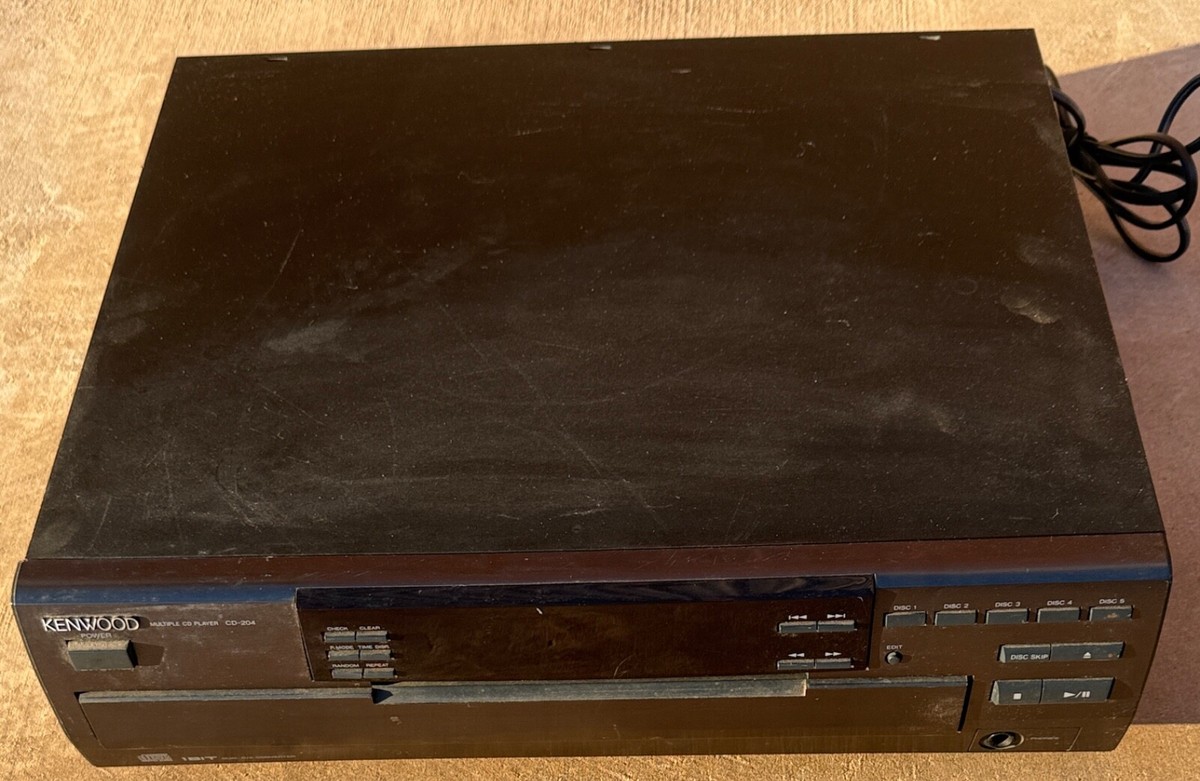 Kenwood Home Audio Model CD-204 5 CD Changer Compact Disc Player