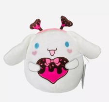 Hello Kitty Squishmallows 8" CINNAMOROLL White Valentine's Day Plush w/Heart NEW