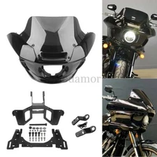 Front Headlight Fairing Windshield & Bracket Fit For Harley Low Rider ST 2022-24