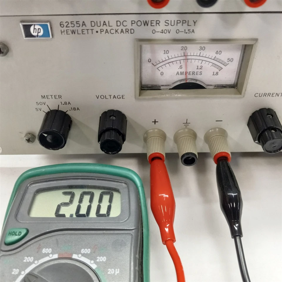 HP 6255A Dual DC Analog Variable Power Supply Assembly 0-40V 0-1.5A LOT 2 Parts - Image 3 of 4