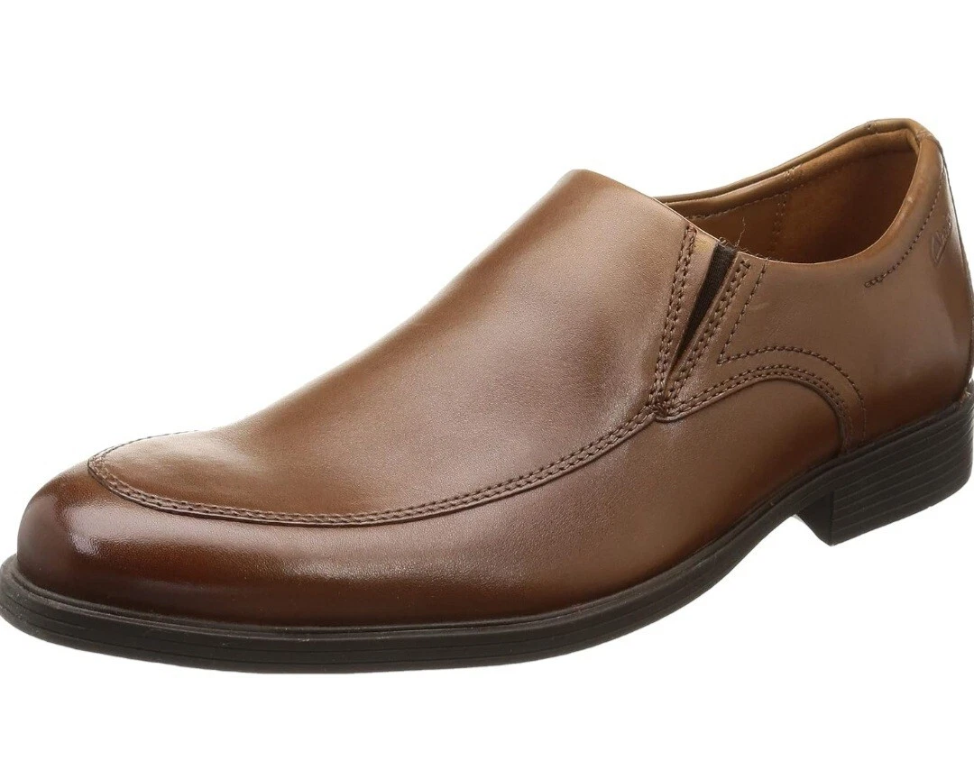 Clarks da uomo Whiddon Step pelle marrone scuro US 9W