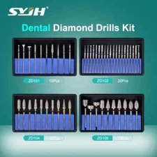 Dental Lab Polishing Burs Drills Tungsten Steel Carbide Bur HP 2.35mm 10pcs Kits
