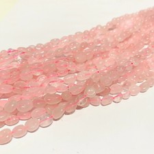 Authentic Rose Quartz Potato Tumbled Nugget Gemstones Bead 8-10mm -15.5" Strand