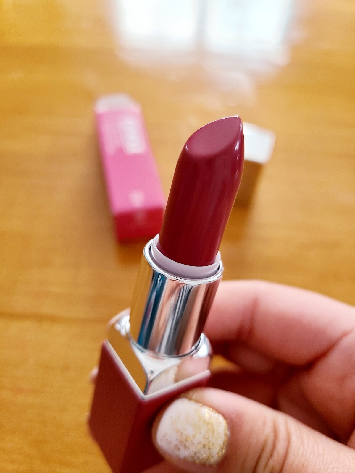 New! Clinique Pop Lip Color + Primer Lipstick Full Size 14 Plum POP