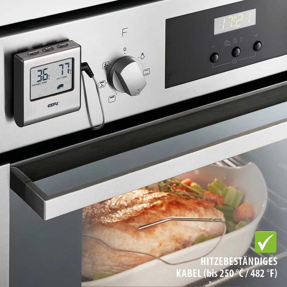 Fleischthermometer TEMPERE Digital Bratenthermometer Grill Backofen Lebensmittel - Bild 3 von 4