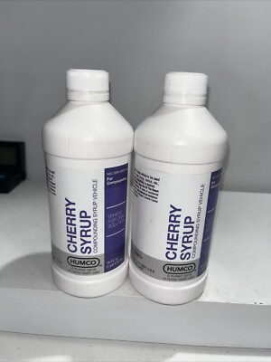 2-Sealed Cherry Syrup Compounding Vehicle 16oz Each