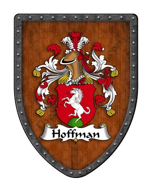 Hoffman-German Coat of Arms Custom Family Crest, Hangingl Shield