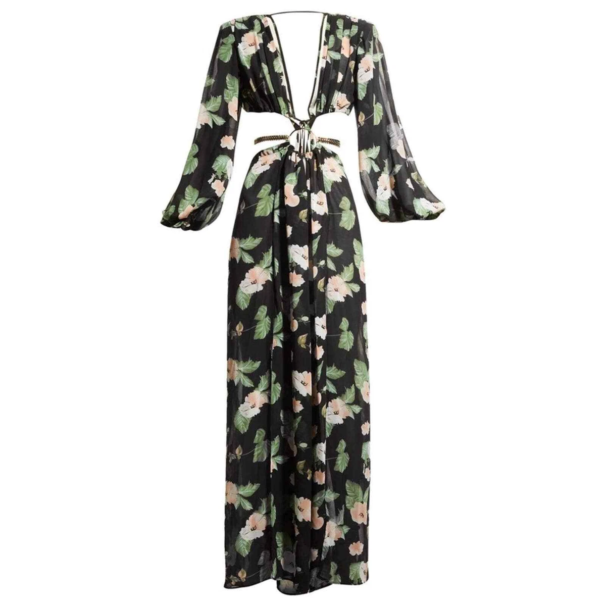 Bronx and Banco Flavia silk blend maxi gown US6