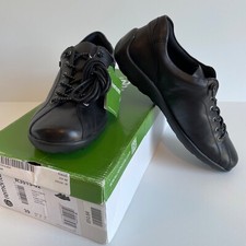 Remonte Liv 15 Sneakers Women's Size 8 39 Black Leather Shoes Casual Comfort New