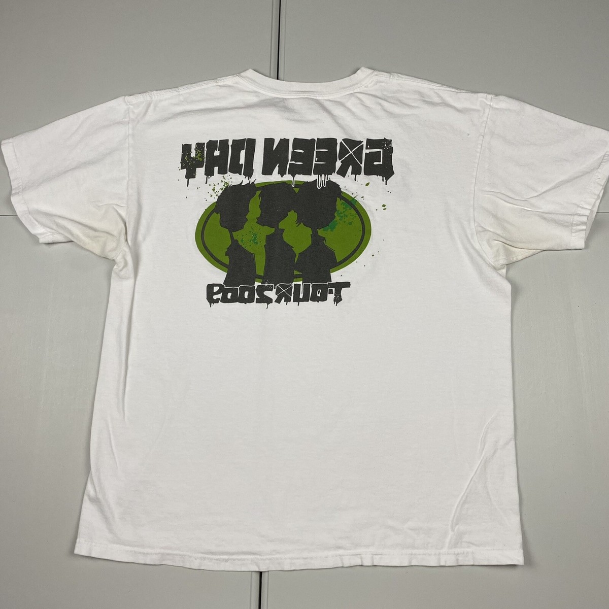 Vintage Green Day tour 2009 graphic band t shirt white XL Vintage Green Day tour 2009 graphic band t shirt white XL