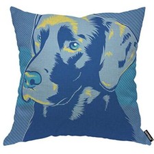 Labrador Dog Throw Pillow Cover Animal Portrait Face Head Sketch Multi-a31