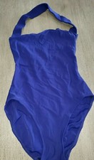 CALVIN KLEIN womens size 4 1 pc SWIM SWIMMING SUIT solid dark blue clean  