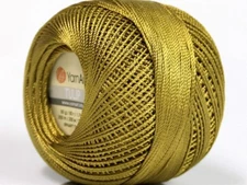 Olive Green YarnArt Tulip Size 10 Microfiber Thread #52262 50gr Crochet XStitch