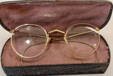 Vintage Old Eye Glasses Frames by Bausch and Lomb HI Bo w Case 12K GF