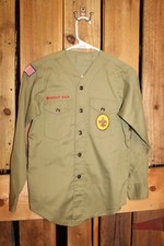Boy Scouts of America BSA Youth Shirt Medium Green Vintage