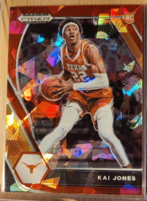 2021-22 Panini Prizm Draft Picks Red Ice Prizm Parallel Kai Jones #14 Damaged A