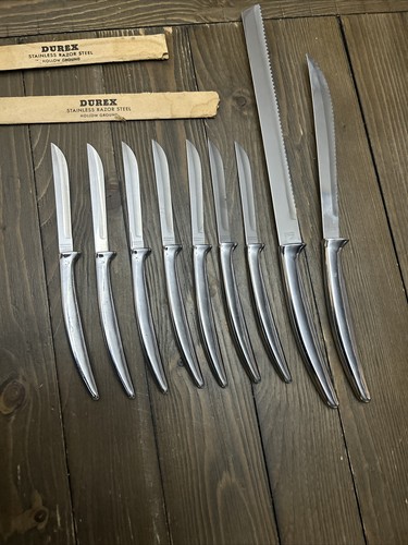 DUREX SOLINGEN Germany SET of 9 KNIVES Retro Modern Design - Picture 8 of 15