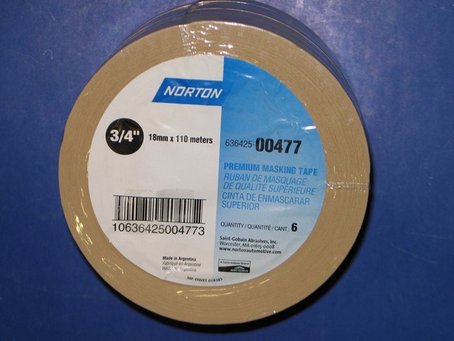 NORTON PREMIUM MASKING TAPE 6 DOUBLE ROLLS 18mm X 110