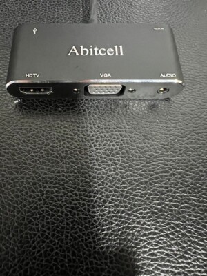 USB C to HDMI VGA Adapter Type C Hub Converter with 4K HDMI, VGA, USB 3.0 Port
