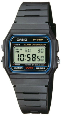 CASIO F-91W-1YEF Armbanduhr digital Herrenuhr Quarzuhr Uhr schwarz 4971850885979