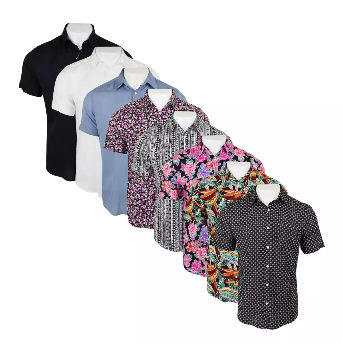 Mens Springfield Hawaiian Short Sleeve Beach Holiday Summer Floral