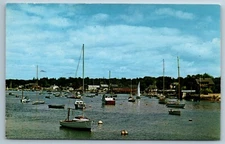 Postcard CT Harbor View Along Long Island Sound Connecticut