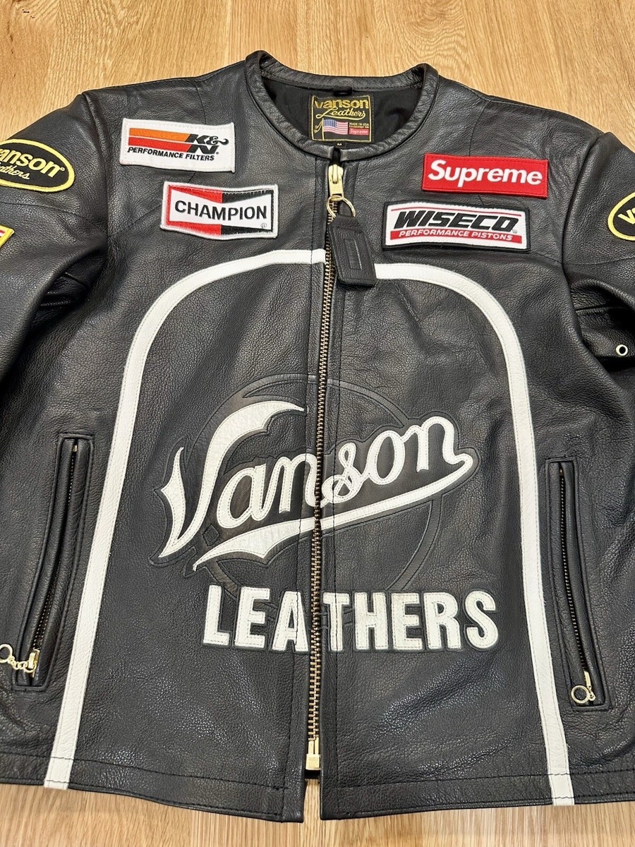 Supreme x Vanson SS17 Black Leather Star Jacket Size Medium | eBay