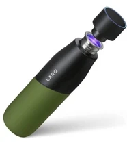 LRAQ 32oz stainless steel water bottle/Color black pine pureVis self cleaning UV
