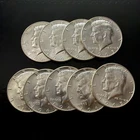 Lot of 9 - 1965 Kennedy Half Dollars BU Uncirculated 40% Silver 50c Coins