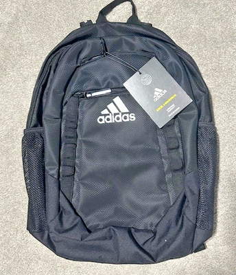 Adidas Excel 6 Backpack Black White Logo school travel gym BNWT