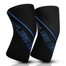 Hustlers Only 7MM Gym Knee Sleeves for Powerlifting, Weightlifting Double Ply