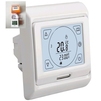 Wengart Raumthermostat WG809 programmierbar LCD Touch 230V elektrisch, Fußbodenheizung