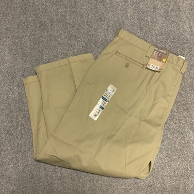 Carhartt Khaki Chino Brown Work Pants Blended Twill Size 52x30 B290 KHI Utility