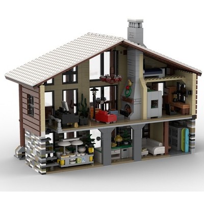 Compatible Winter Village: Ski Lodge with Interior for Christmas 2032