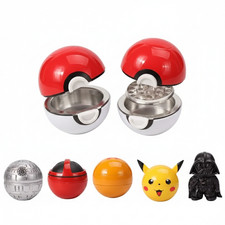 Grinder Pokeball 50mm Smerigliatrice Erba Lega Zinco 3 Parti Trituratore Fumo