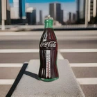 VINTAGE METAL COCA COLA THERMOMETER TIN MADE IN USA  TCA TRU TEMP WORKS