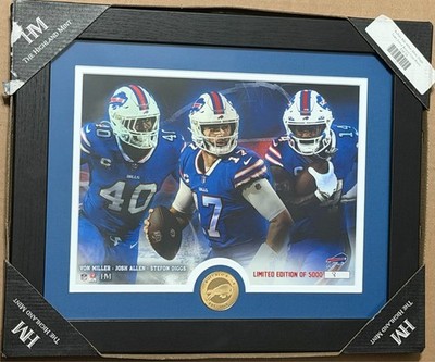 Josh Allen Buffalo Bills Highland Mint Framed Photo Coin LE 8/5000 Diggs/Miller