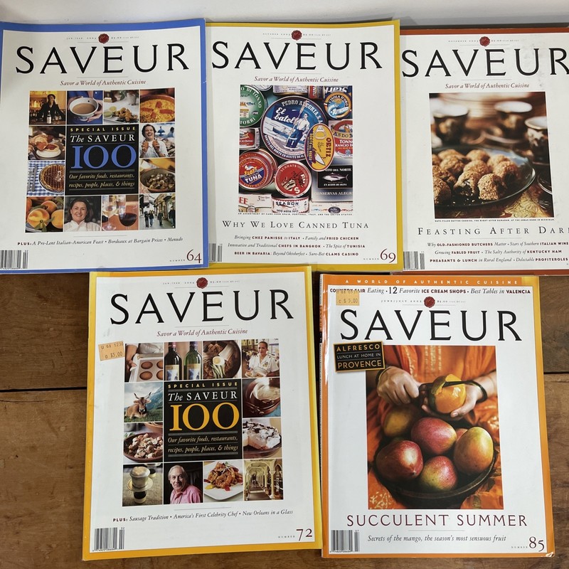 Five Saveur Magazine Lot Saver A World of Authentic Cuisine # 64, 69, 70, 72, 85