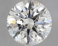 Round 2.20 Carat Cert. IGI Natural Mined Diamond Loose H color SI2 clarity