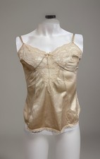 Vintage Sears Isn't It Divine Beige Camisole Cami Lace Lingerie Size 36