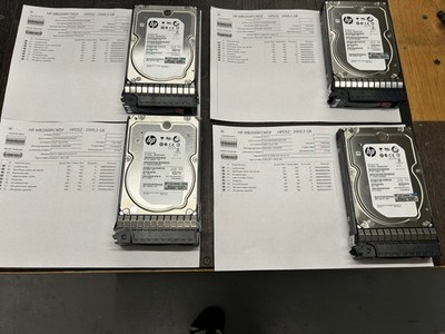4 x 2TB = 8 TB SAS II 7200RPM 3.5'' Festplatten HP MB2000FCWDF mit Caddy